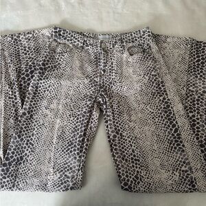 PacSun Snake Print Patterned Flare Jeans Size 22